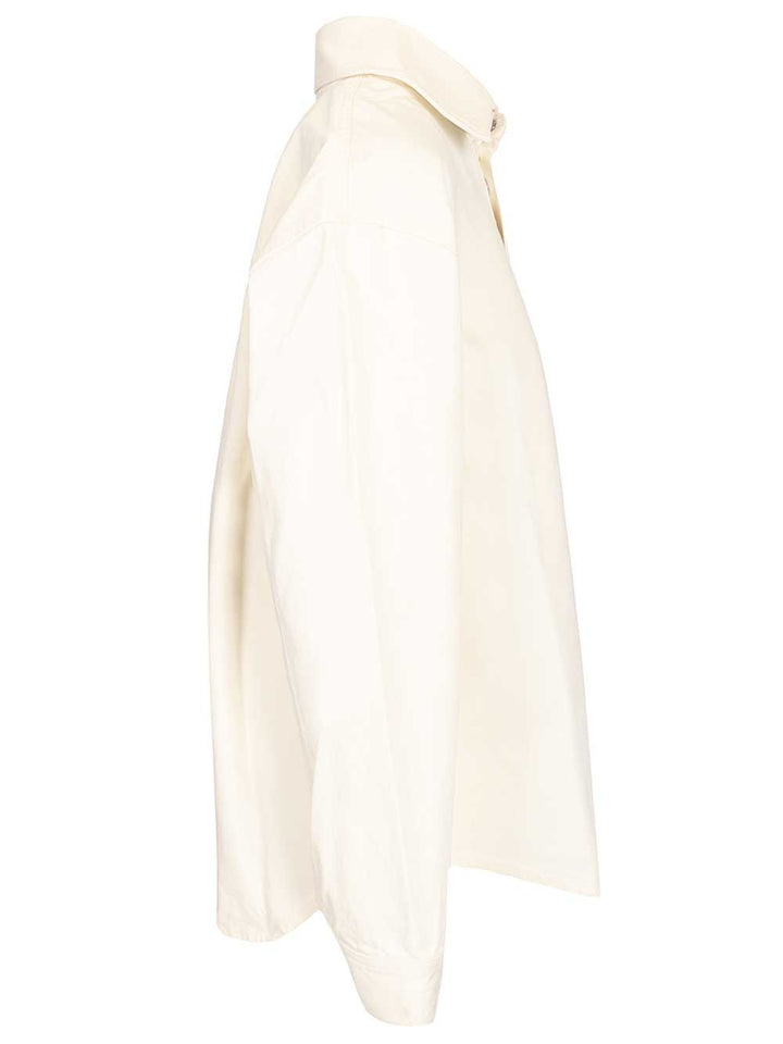 Ami Overshirt With Knitted Ami De Coeur Shirts - Bianco | 603969a05ea3d20376f7375ca58e0d674bd69f47