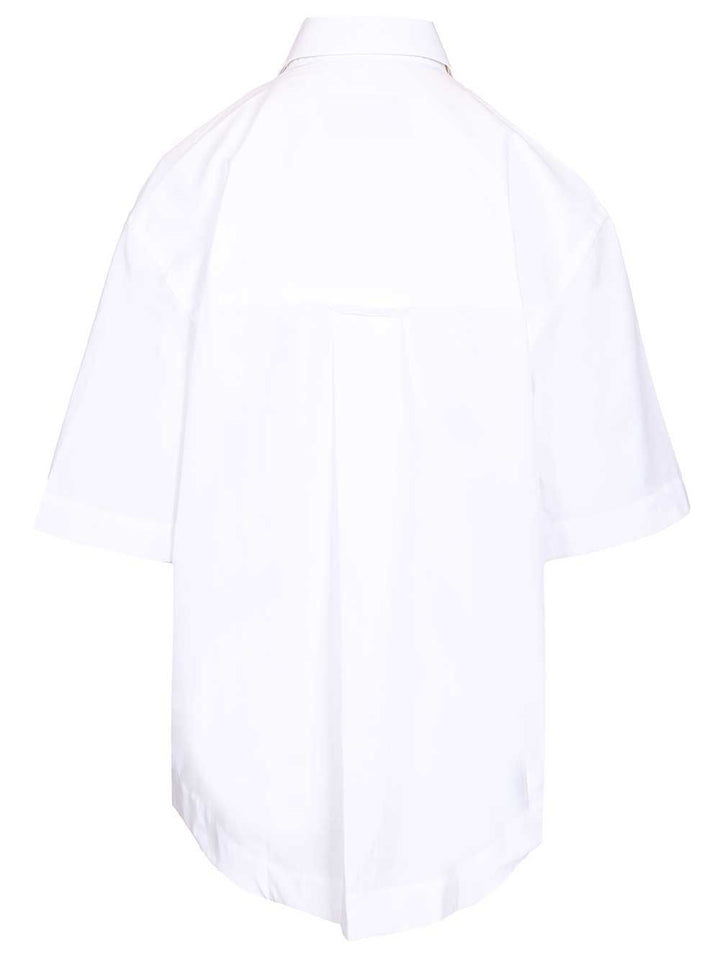 Ami Short-Sleeved Poplin Shirt Shirts - Bianco | 022942e5f41c75cd347dcda45eb3e6077e2df491
