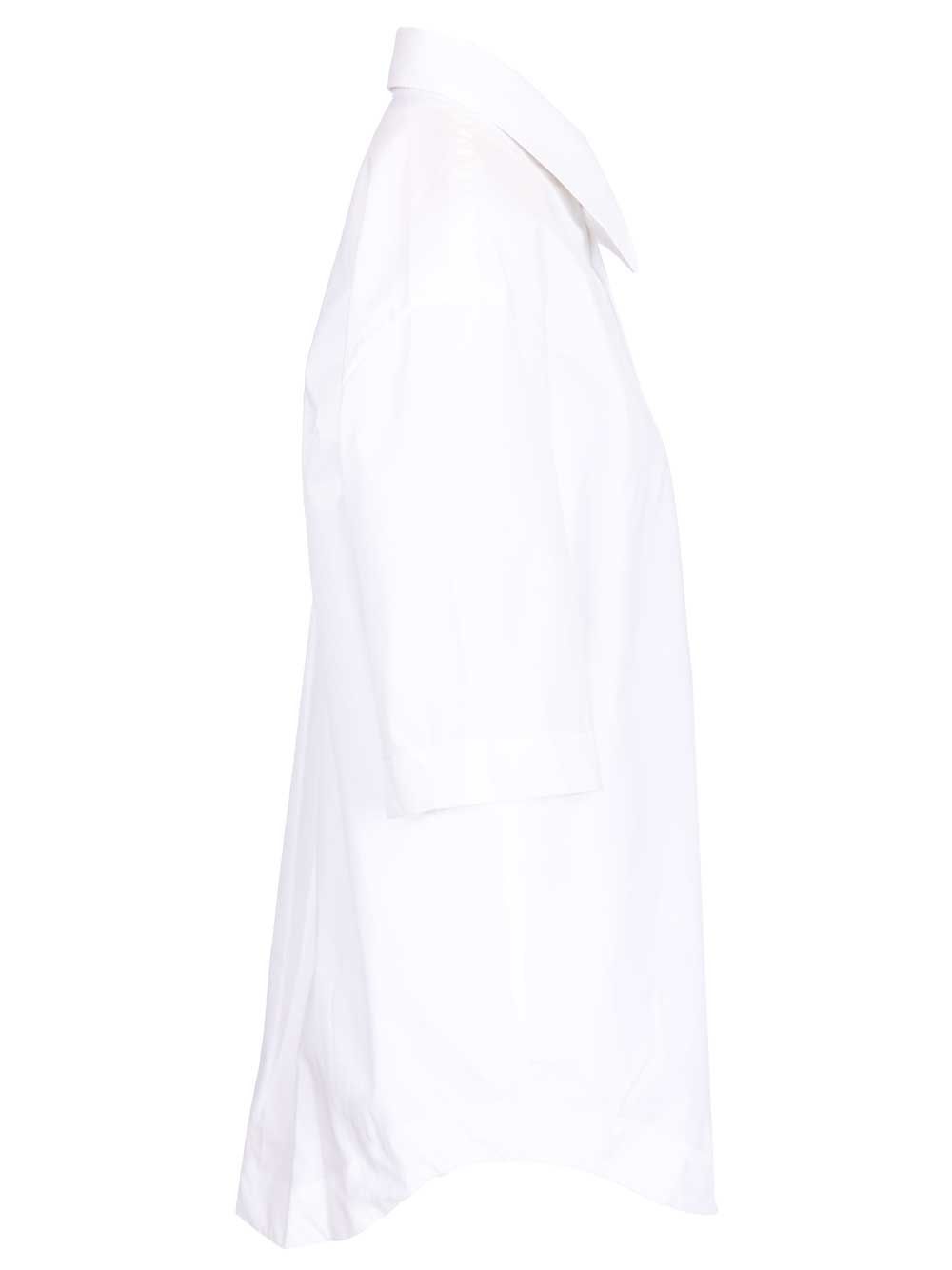 Ami Short-Sleeved Poplin Shirt Shirts - Bianco | 5365ed7f6dc63f5bd7f74b39528a753015229338