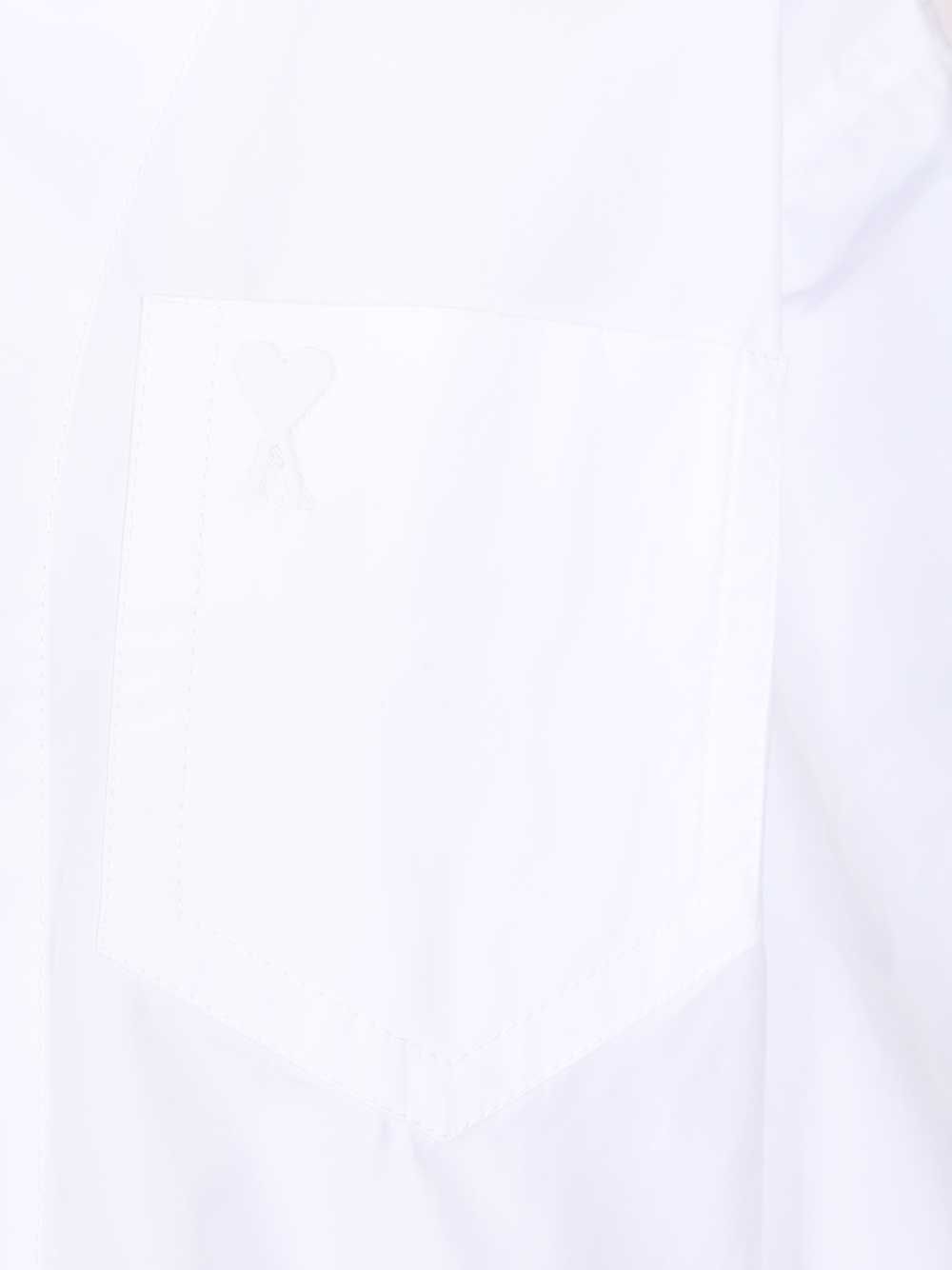 Ami Short-Sleeved Poplin Shirt Shirts - Bianco | b8c46c90c181ff24c58d4ab62e47c37081e86655
