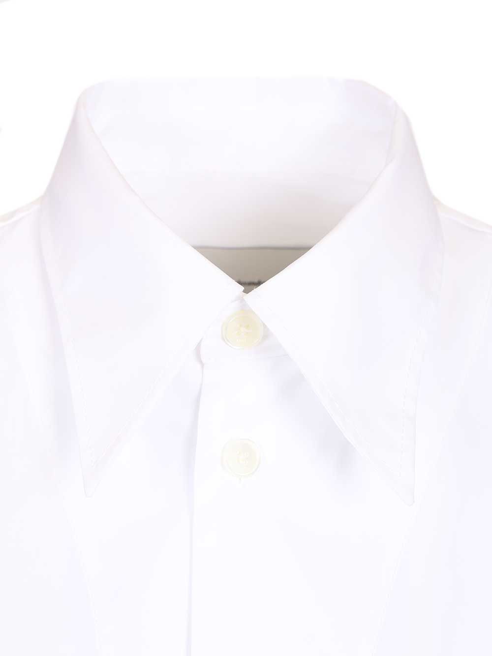 Ami Short-Sleeved Poplin Shirt Shirts - Bianco | 0904cfb994a4c7dbd360d4d5a741c289e4fc754b