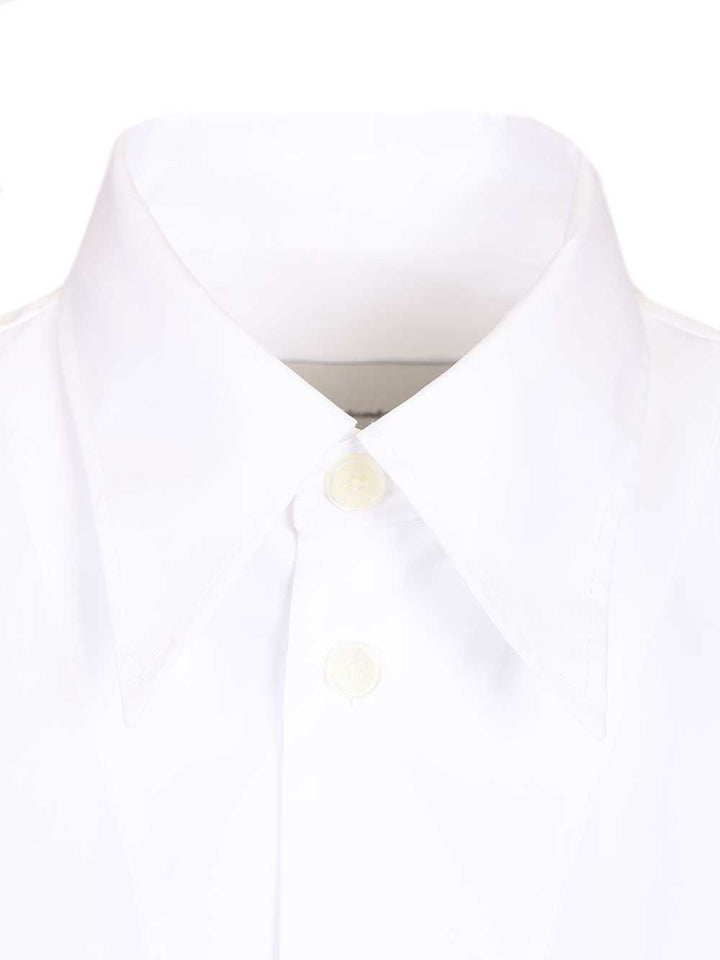 Ami Short-Sleeved Poplin Shirt Shirts - Bianco | 0904cfb994a4c7dbd360d4d5a741c289e4fc754b