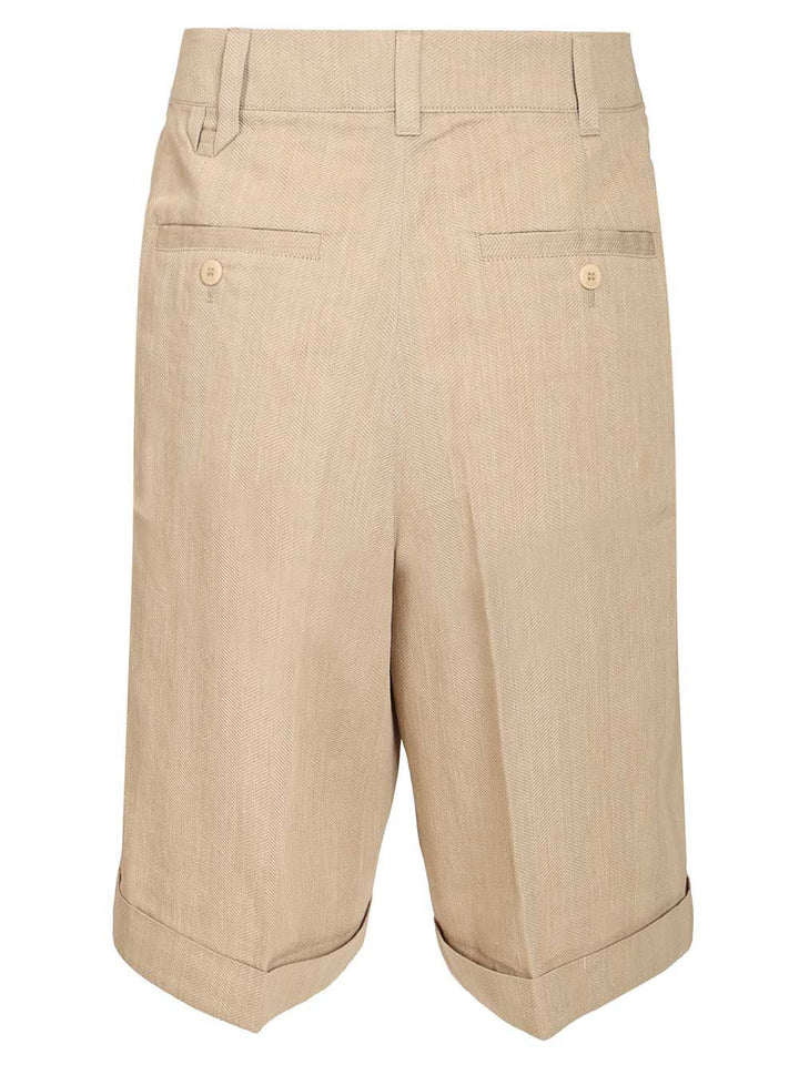 Jacquemus Short Pastro Trousers - Beige | d68750f213d8c8599f8f19f055e2e15cfc3a253b