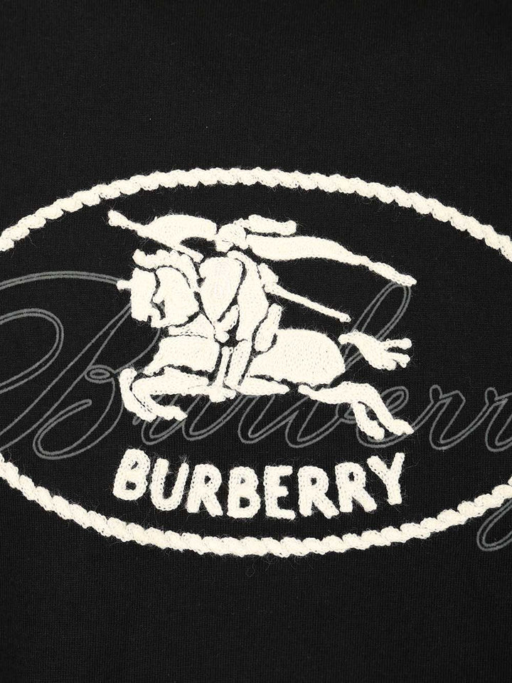 Burberry Cotton  With Knight Stamp T-Shirt - Nero | de88519a8b77dbf1a3ab59c460292ef290c5f11c