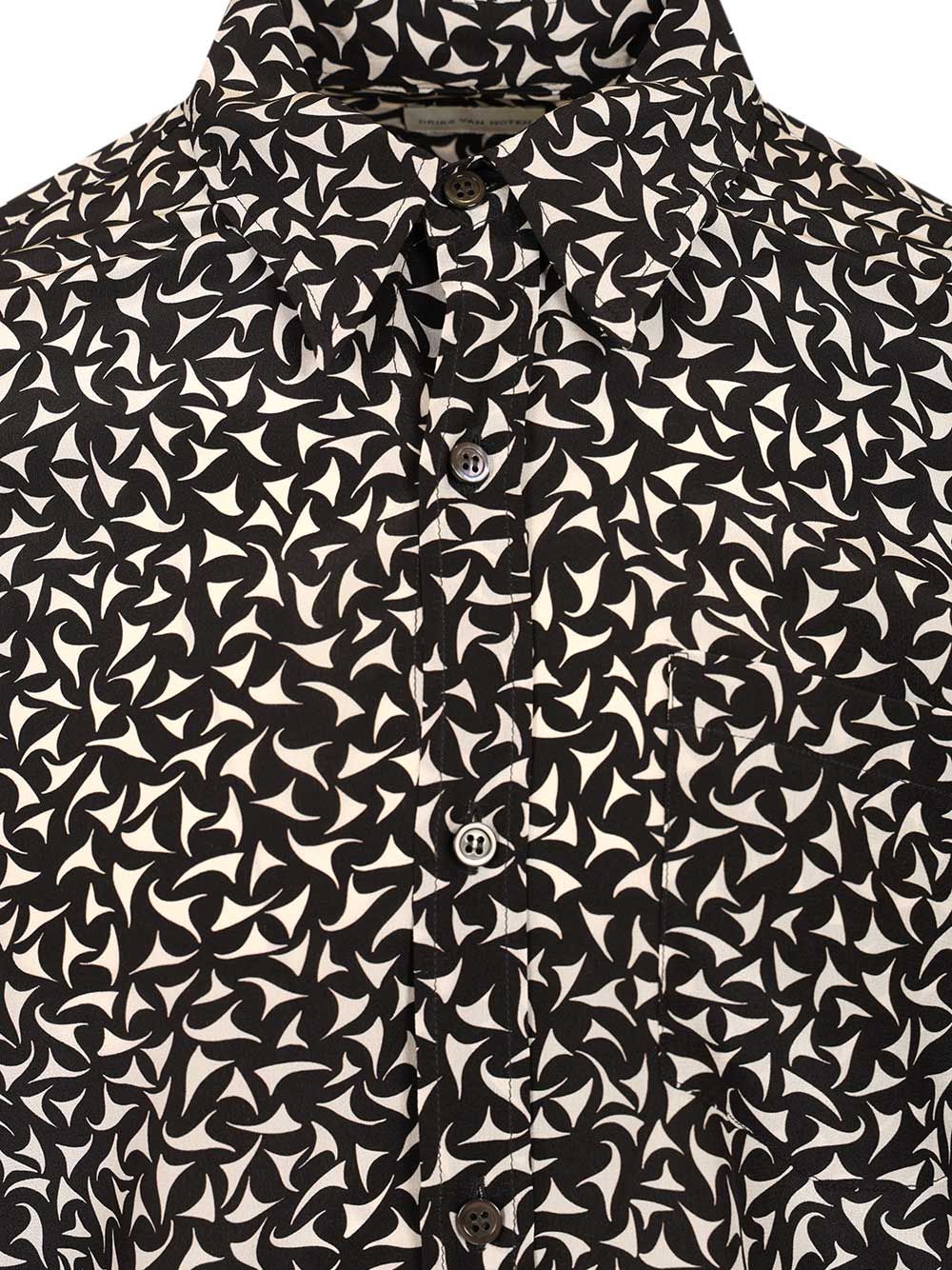 Dries Van Noten Silk Shirt Shirts - Nero | 103ec929467b0274c2bd2d00f5f84a7f182c5561