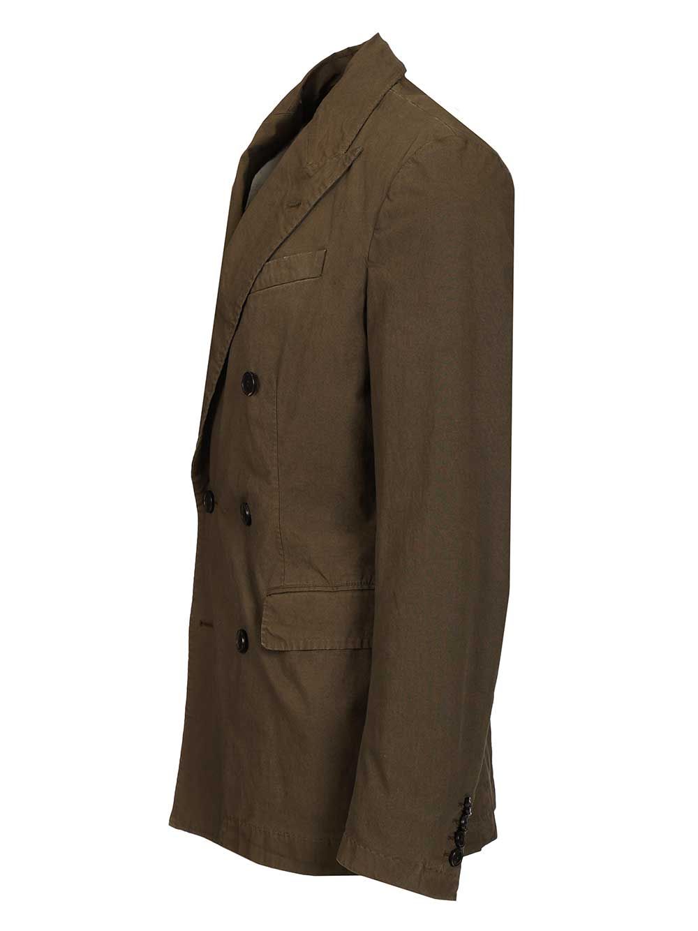 Dries Van Noten Double-Breasted Cotton Blazer Coats - Verde | e5114c86581c54d47ef38e1a1c91414bf6eadb2d