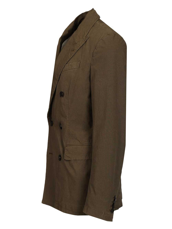 Dries Van Noten Double-Breasted Cotton Blazer Coats - Verde | e5114c86581c54d47ef38e1a1c91414bf6eadb2d