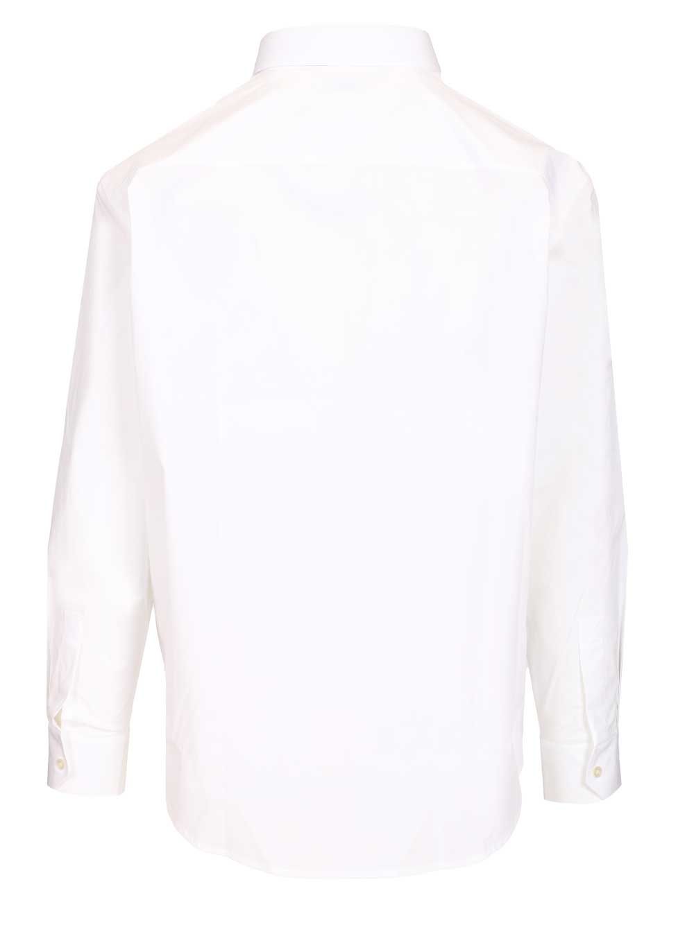 Saint Laurent Cassandre Shirt In Stretch Cotton Poplin Shirts - Bianco | 8cab28a39a5b93cbe52a21df3eefcef822bbb263