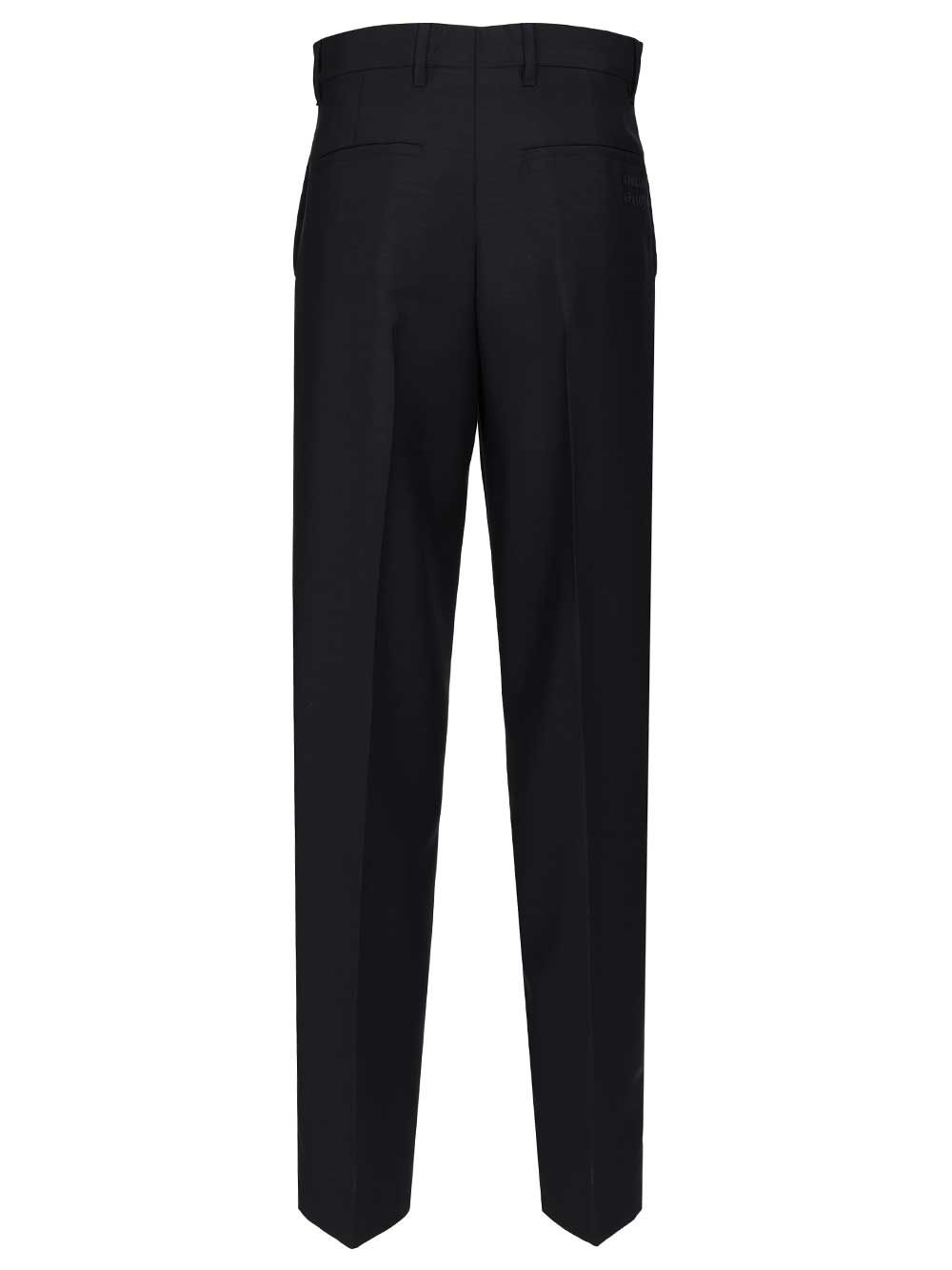 Miu Miu In Kid Mohair Trousers - Blu | c0ab65ded867dad55f96f3f0a3209a1ca3c3d0b8