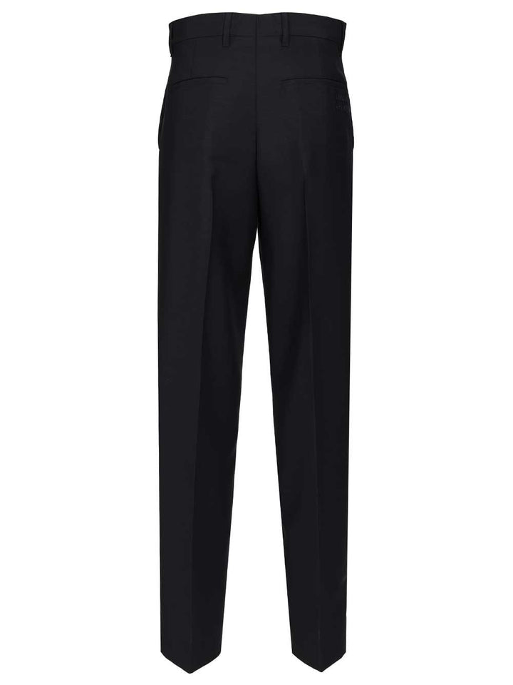Miu Miu In Kid Mohair Trousers - Blu | c0ab65ded867dad55f96f3f0a3209a1ca3c3d0b8