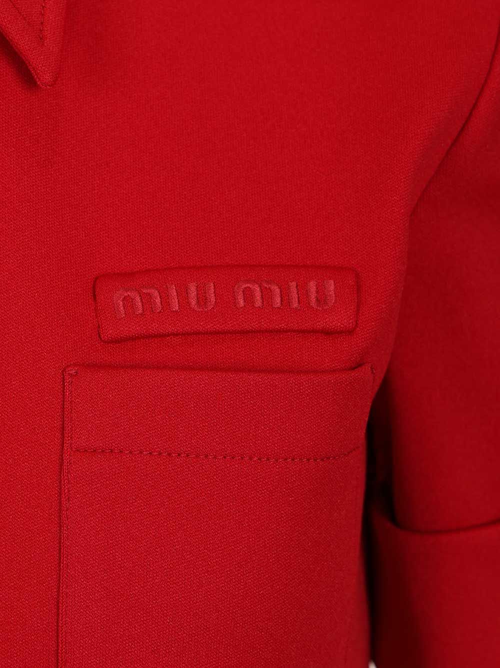Miu Miu Technical Jersey Polo shirt - Rosso | 0302e0817eabf9645d1deea0f06aa1b41e2da9d4