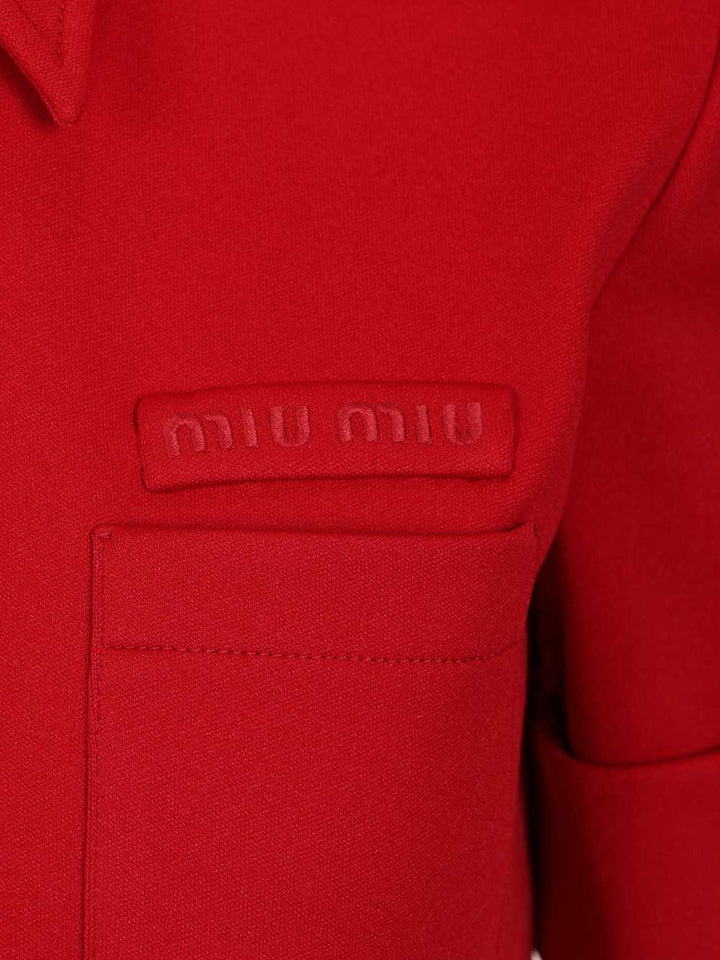 Miu Miu Technical Jersey Polo shirt - Rosso | 0302e0817eabf9645d1deea0f06aa1b41e2da9d4