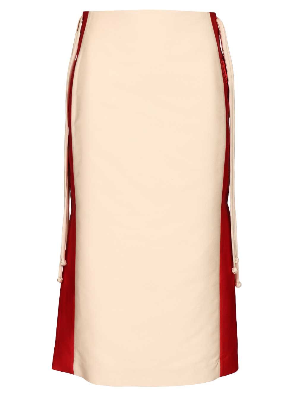 Hui Daniele Long Skirt Gonne - Bianco | 63fd90b5f2ef5025cec0c5824e0a9f976c40b912