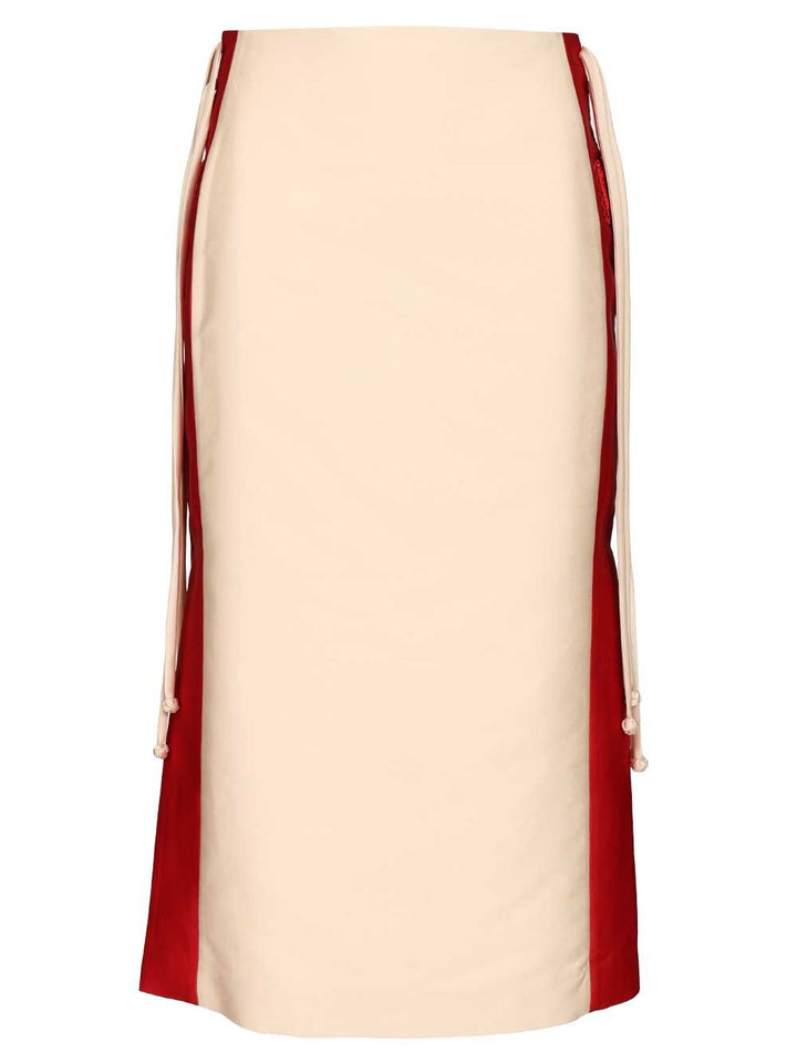 Hui Daniele Long Skirt Gonne - Bianco | 63fd90b5f2ef5025cec0c5824e0a9f976c40b912