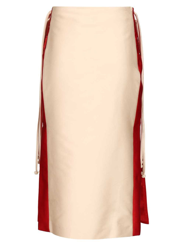 Hui Daniele Long Skirt Gonne - Bianco | cb82d85ee554c01ea0bfd5ce2d16836df310a44d