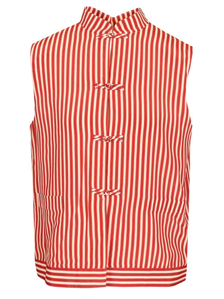 Hui Lorenzo Striped Top Top - Rosso | aff2d809d21bd0315c88a7bf0eccc72136f7f732