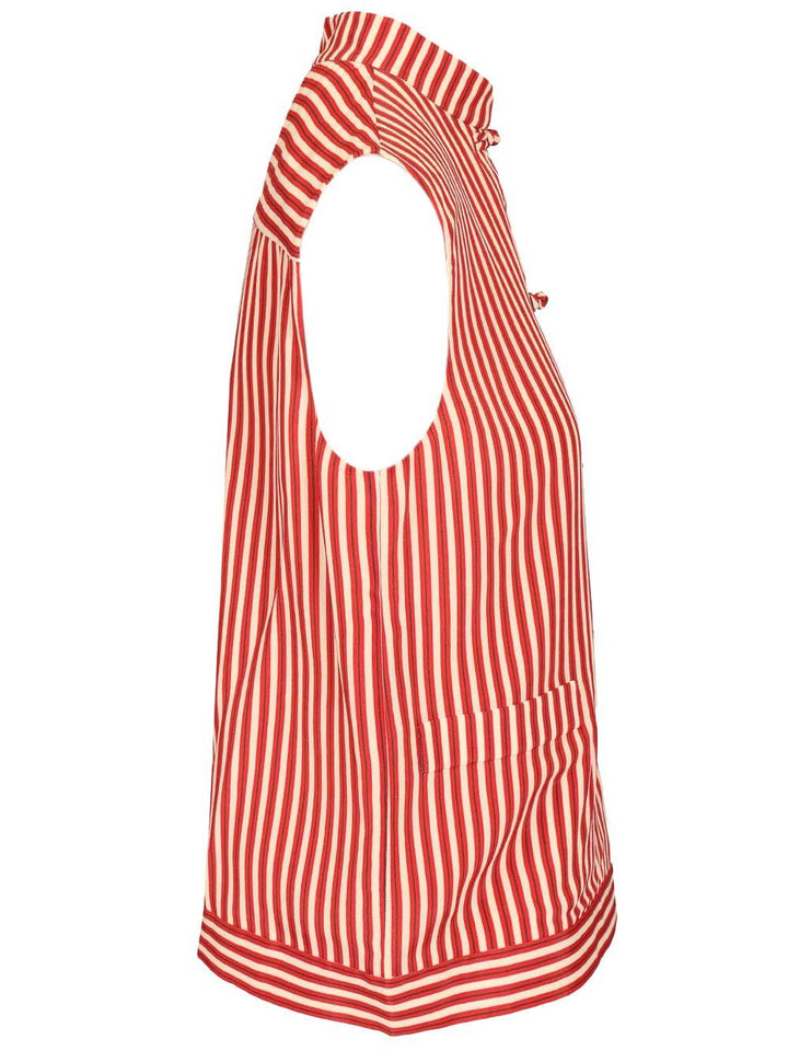 Hui Lorenzo Striped Top Top - Rosso | 67c5862505b8cae61090c647332982f7e7ded5f0