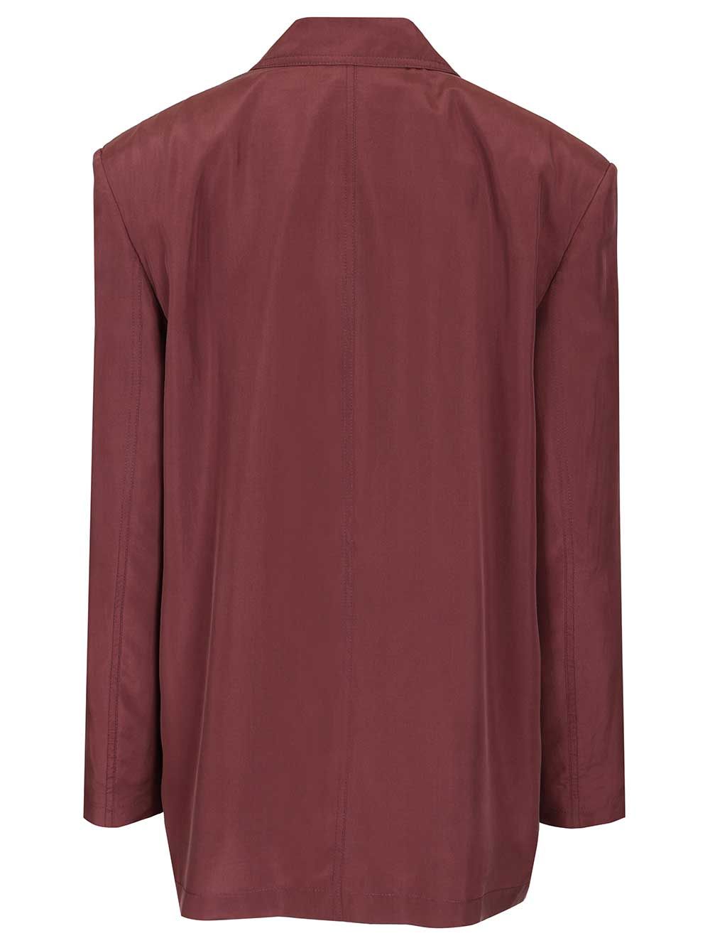 Saint Laurent Veste Giacche - Bordeaux | 6597cff946f817cc5cb21b7972fe710b955c11ef