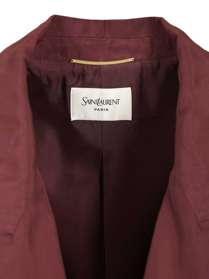 Saint Laurent Veste Giacche - Bordeaux | ff24e01e094b2d6ed09153893493366319053c49