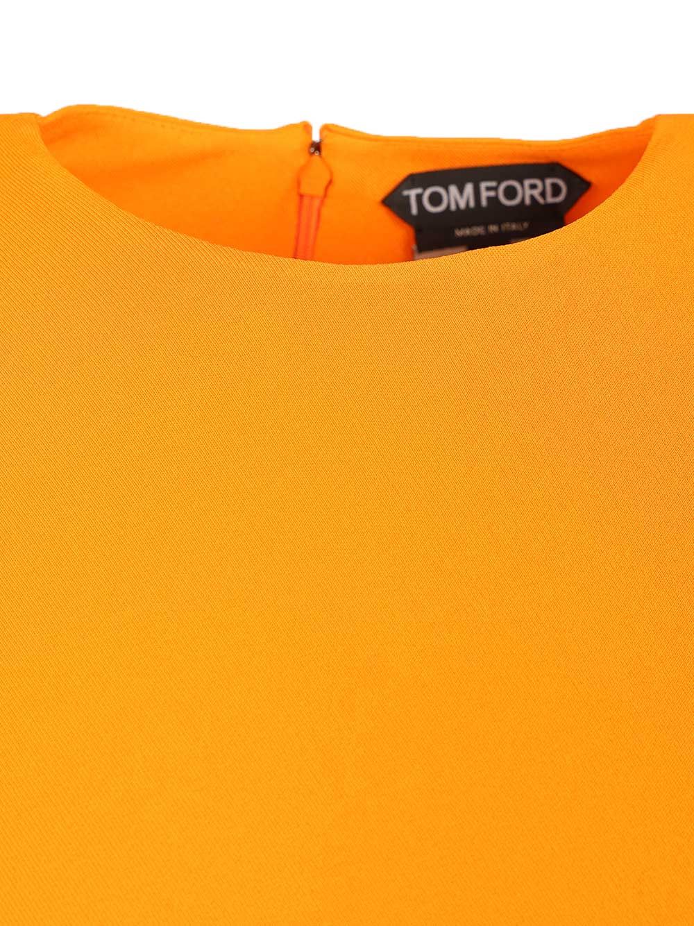 Tom Ford Top Impossible Asymmetric Cap Top - Arancione | 10a3a40ce3268f4f1022a878d4850672fd0a6165