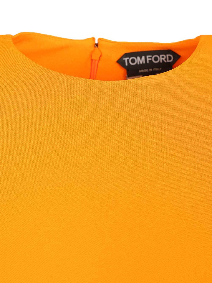 Tom Ford Top Impossible Asymmetric Cap Top - Arancione | 10a3a40ce3268f4f1022a878d4850672fd0a6165
