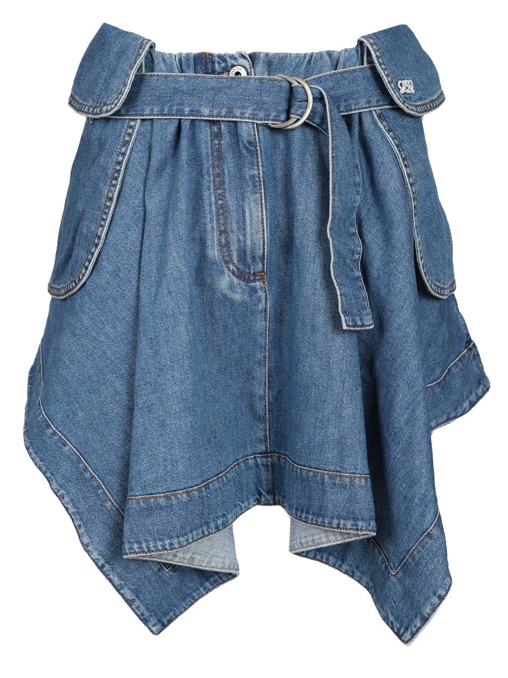 Loewe Denim Cargo Skirt Gonne - Light blue | b6f8cd7ce57cdb0becc2740f42fbfca23d39c08b