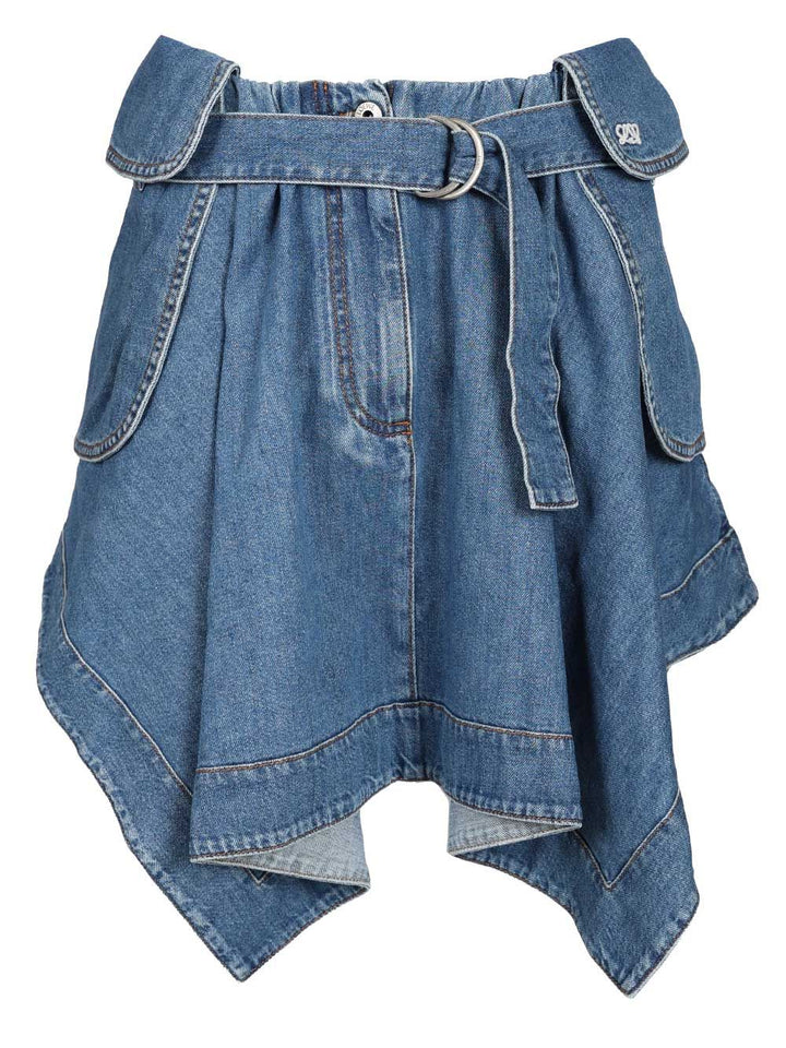 Loewe Denim Cargo Skirt Gonne - Light blue | b6f8cd7ce57cdb0becc2740f42fbfca23d39c08b
