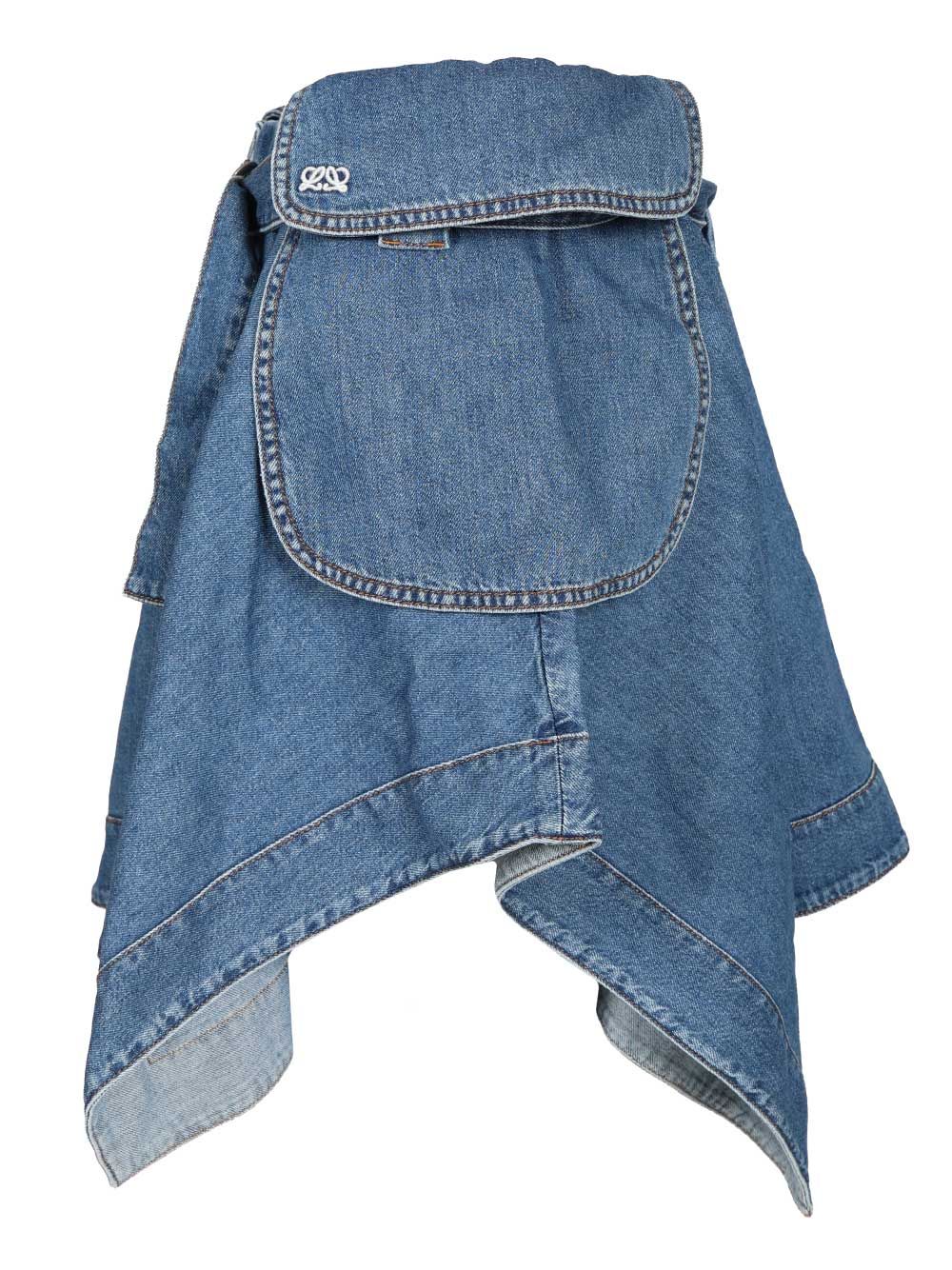 Loewe Denim Cargo Skirt Gonne - Light blue | c617c6cd1647d5e6f8a4b5ade91540bcc3a78bf7