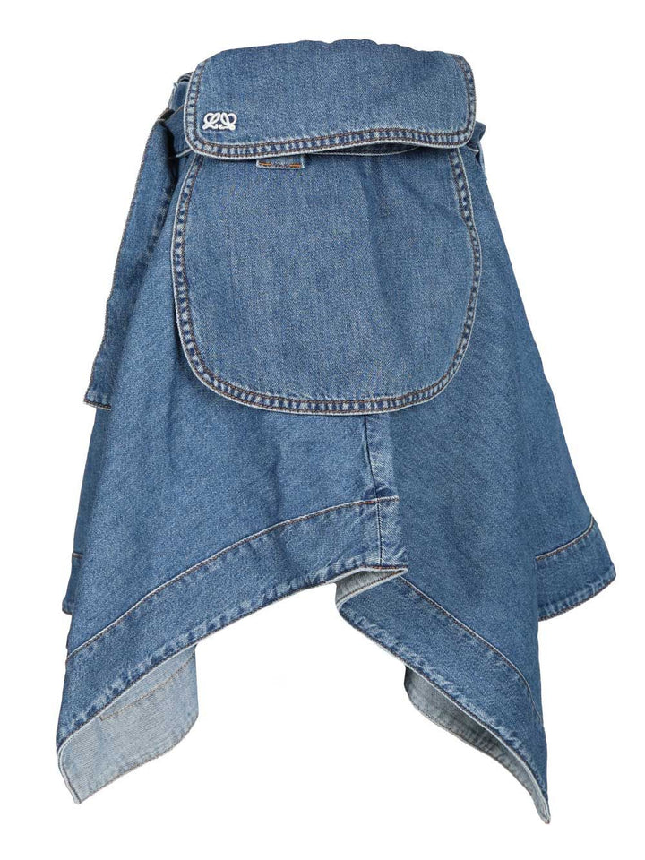 Loewe Denim Cargo Skirt Gonne - Light blue | c617c6cd1647d5e6f8a4b5ade91540bcc3a78bf7