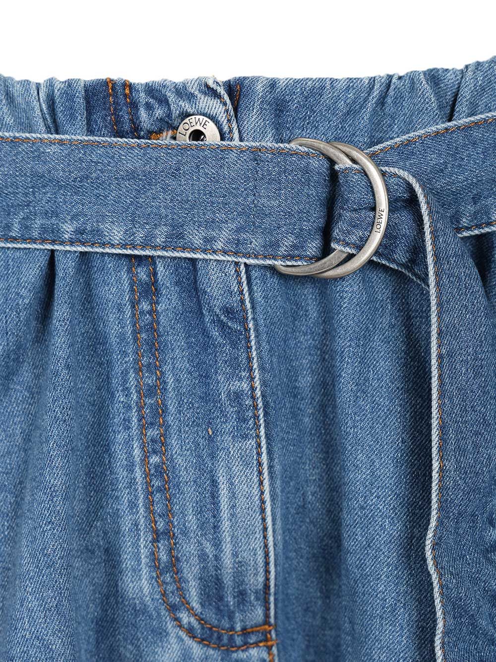 Loewe Denim Cargo Skirt Gonne - Light blue | 09f31eb819eeb151a70dcbcde7442b9b89993e63