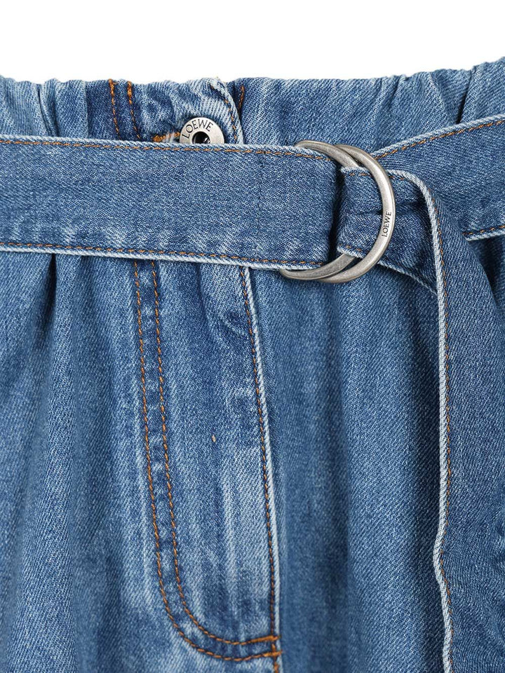 Loewe Denim Cargo Skirt Gonne - Light blue | 09f31eb819eeb151a70dcbcde7442b9b89993e63