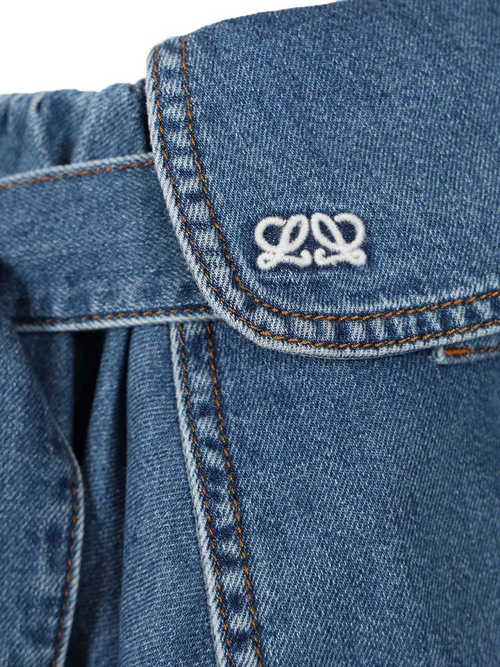 Loewe Denim Cargo Skirt Gonne - Light blue | 20a802fd87359c7ec49016e2abd420f9b36fb6e9