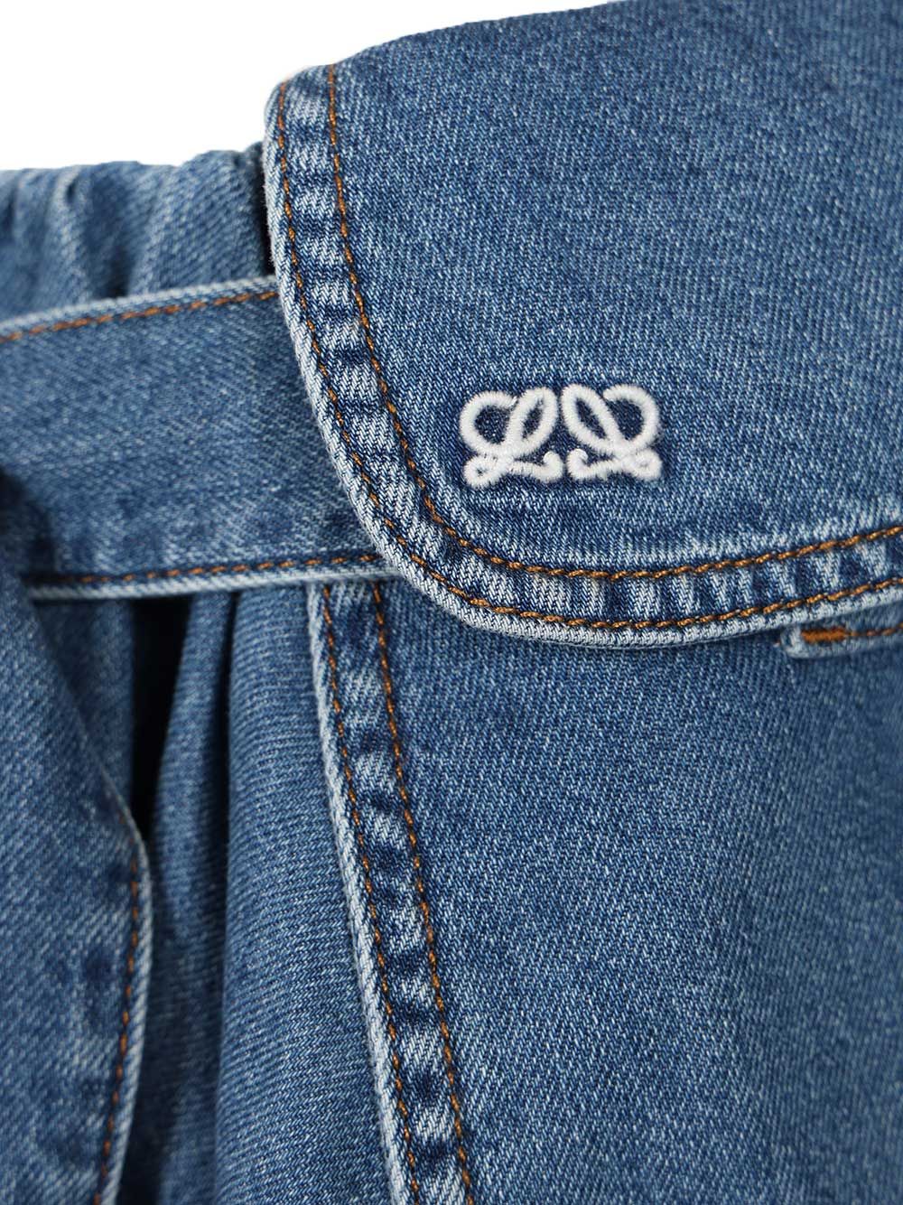 Loewe Denim Cargo Skirt Gonne - Light blue | 20a802fd87359c7ec49016e2abd420f9b36fb6e9