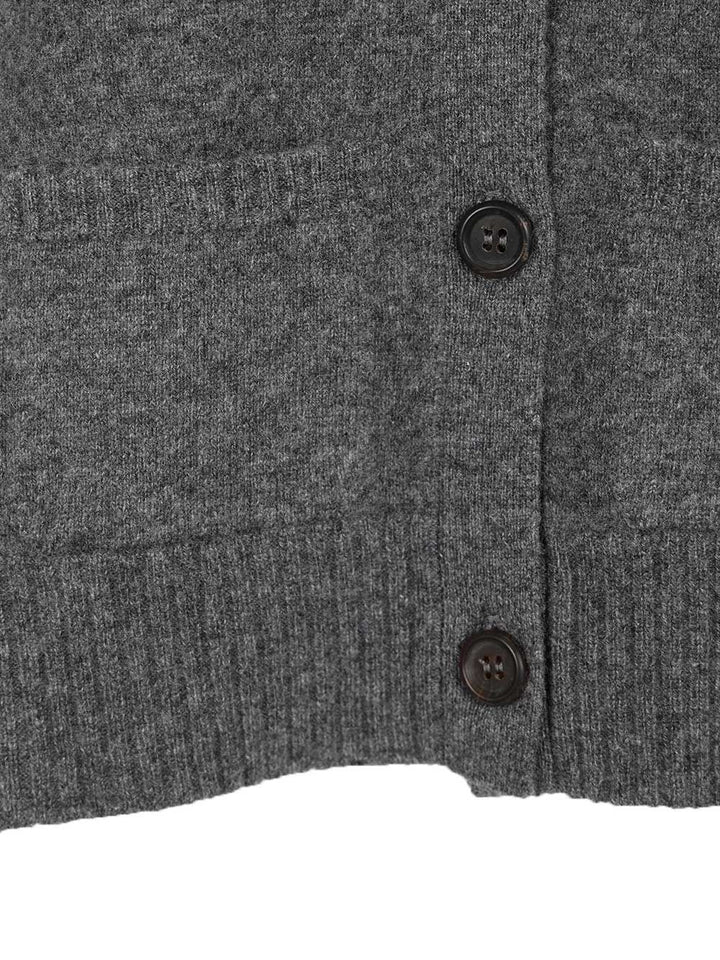 Miu Miu Cashmere Cardigan Vest Knitwear - Grey | 91af73dc250a2a4e97500e2c3bc2d2413325c707