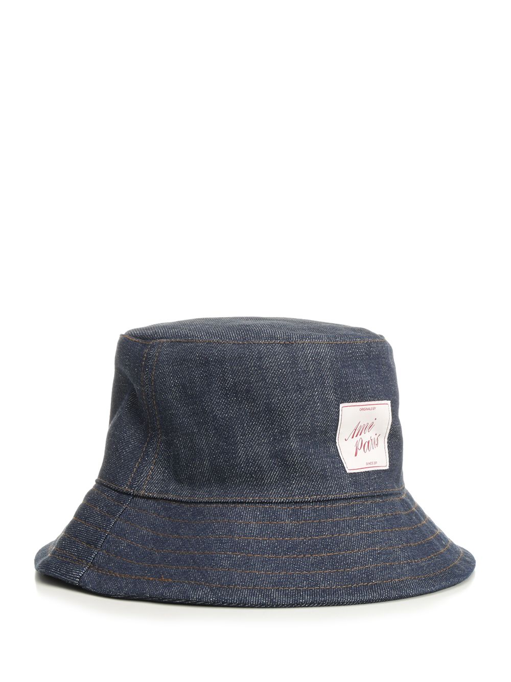 Ami Topstitchings Denim Hat Raw Indigo Denim Cappelli - Blu | 21e238ae4b8a4d133384591753bf7d35fd28da17