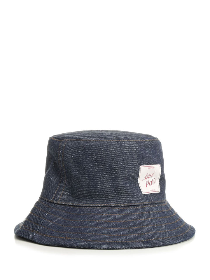 Ami Topstitchings Denim Hat Raw Indigo Denim Cappelli - Blu | 21e238ae4b8a4d133384591753bf7d35fd28da17