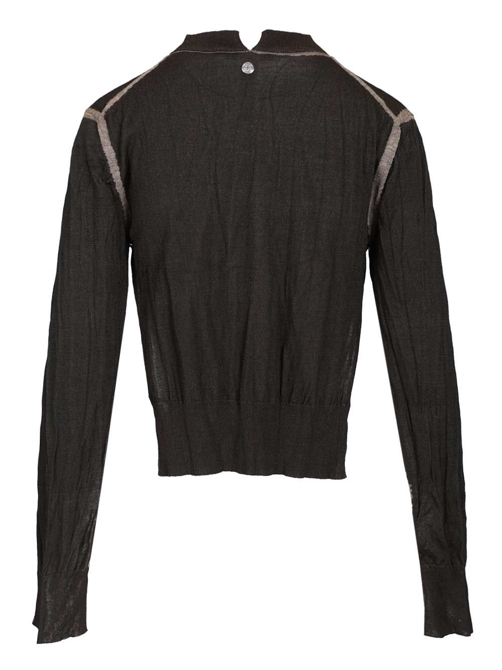 Acne Studios Crumpled V-Neck Sweater Knitwear - Marrone | 2e6d3a68ad0925b8d37edc83248987c4c023c4a5