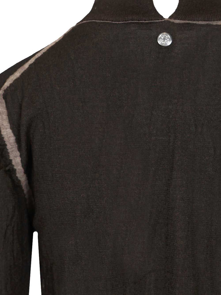 Acne Studios Crumpled V-Neck Sweater Knitwear - Marrone | 751febcf7f15e93e4d9bc7b7432c5c91c412c8fe