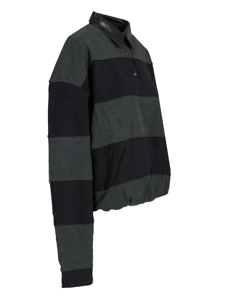 Acne Studios Striped Polo Sweater Polo shirt - Verde | e50cd6aec8e248e8d8613ca5389418e9051687a0
