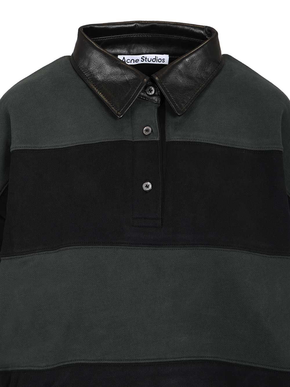 Acne Studios Striped Polo Sweater Polo shirt - Verde | 77b31348544be4ba4bf75a7bc47b5c64a1036f8a