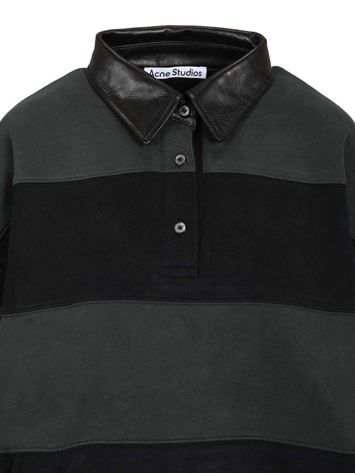 Acne Studios Striped Polo Sweater Polo shirt - Verde | 77b31348544be4ba4bf75a7bc47b5c64a1036f8a