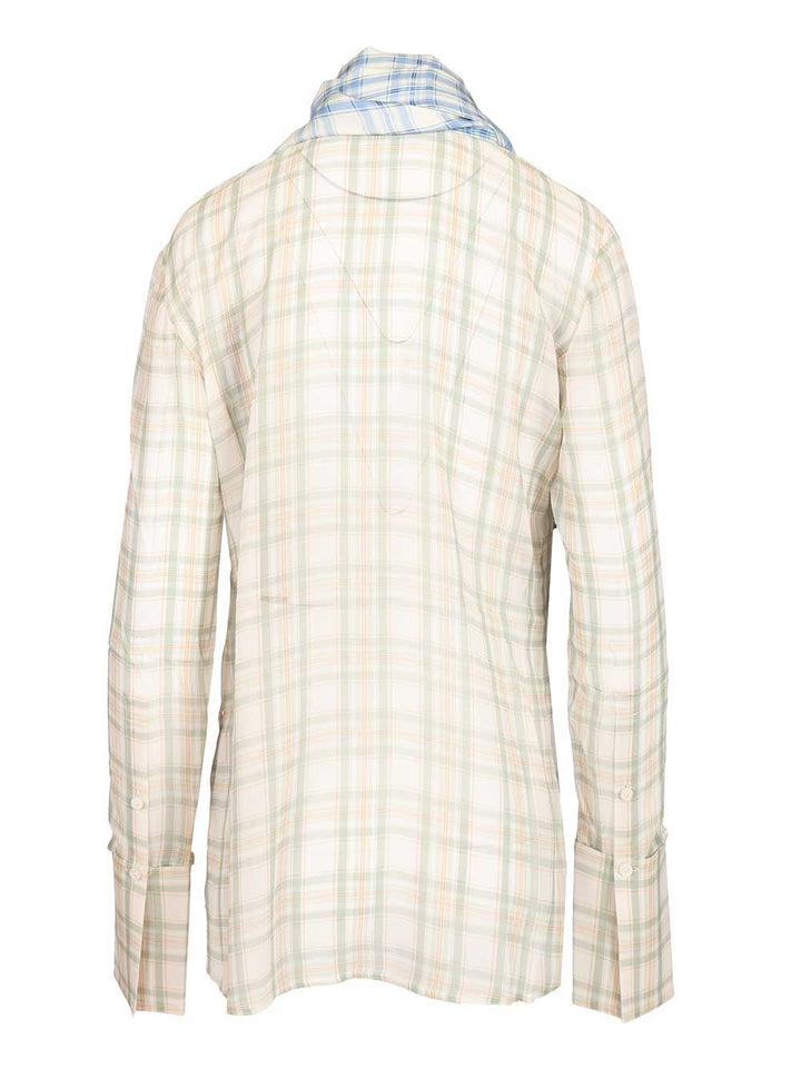 Acne Studios Silk Blouse With Scarf Shirts - Verde | 0d9ee3d8933f0b78f72bba1facfa5ef4f838a0ad