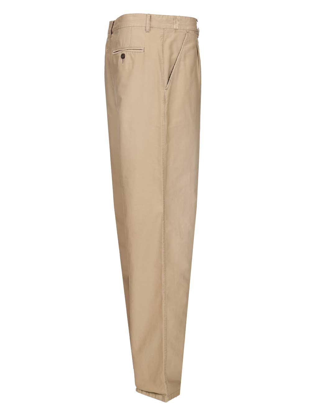Maison Margiela Cotton Trousers - Beige | df1c64b1bbd55e847bd18882640223160967105b