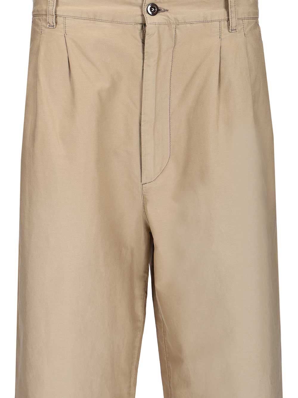 Maison Margiela Cotton Trousers - Beige | de6b37a94a25e33c0f190f2fb1ebaec71dc26646