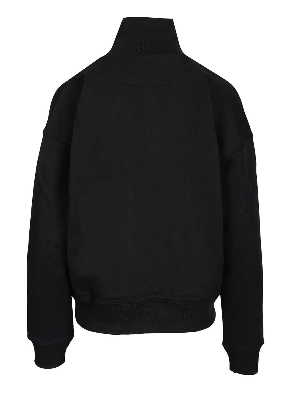 Maison KitsunÉ Baby Fox Half Zipped Sweatshirt Sweatshirts - Nero | ad307d835c14a2c65dfa420b0356460d268faf99