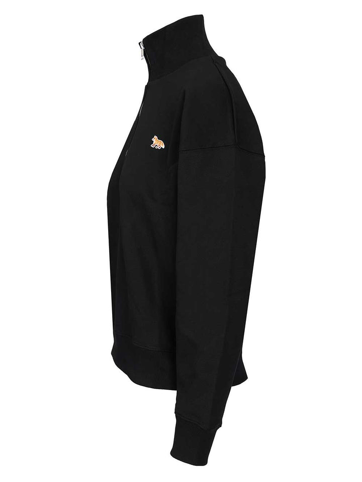Maison KitsunÉ Baby Fox Half Zipped Sweatshirt Sweatshirts - Nero | f6b688a853696f2ff841c241f28bb901ab77313c
