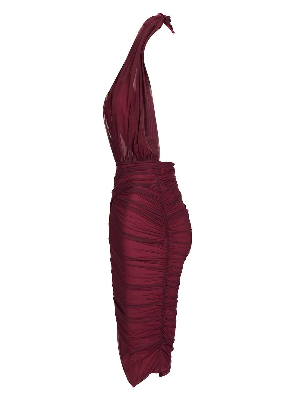 Amazuin Tamie Sheer Transparent Dress Abiti - Bordeaux | 6219d6a24db89f2408c9ccaa71678e83a5e4322e