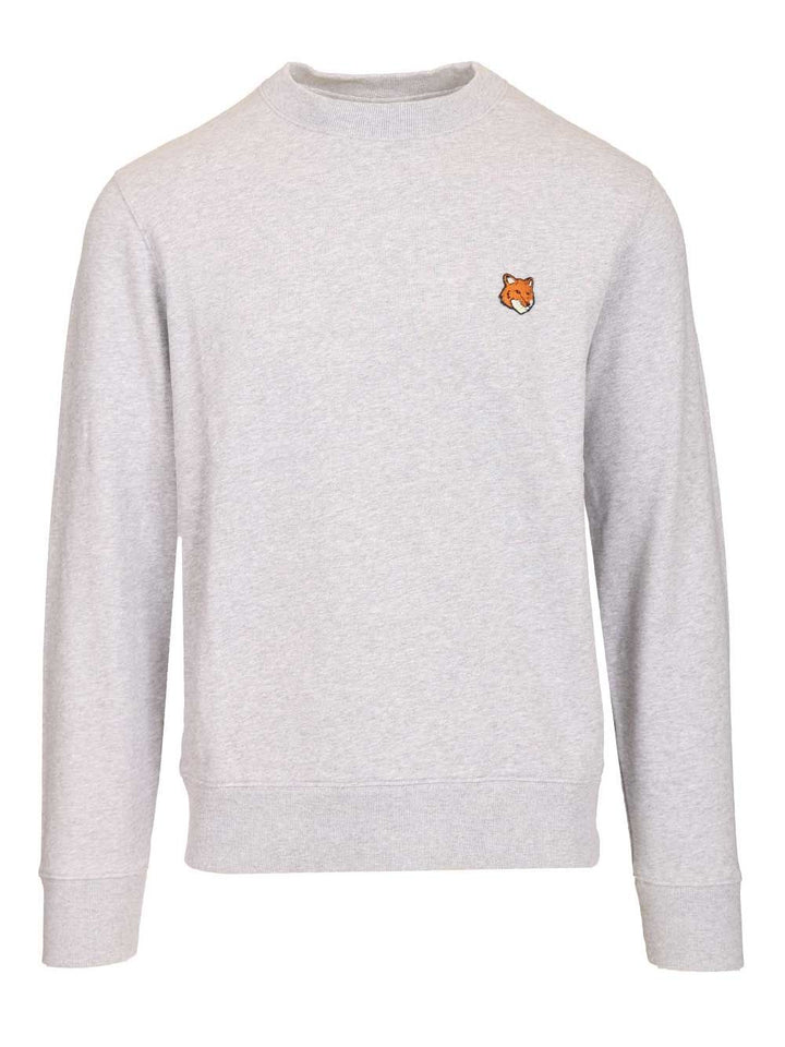 Maison KitsunÉ Fox Head Sweatshirt Sweatshirts - Grey | fc4d028ff9af92a38efe61de6ee432242ec8b2a1