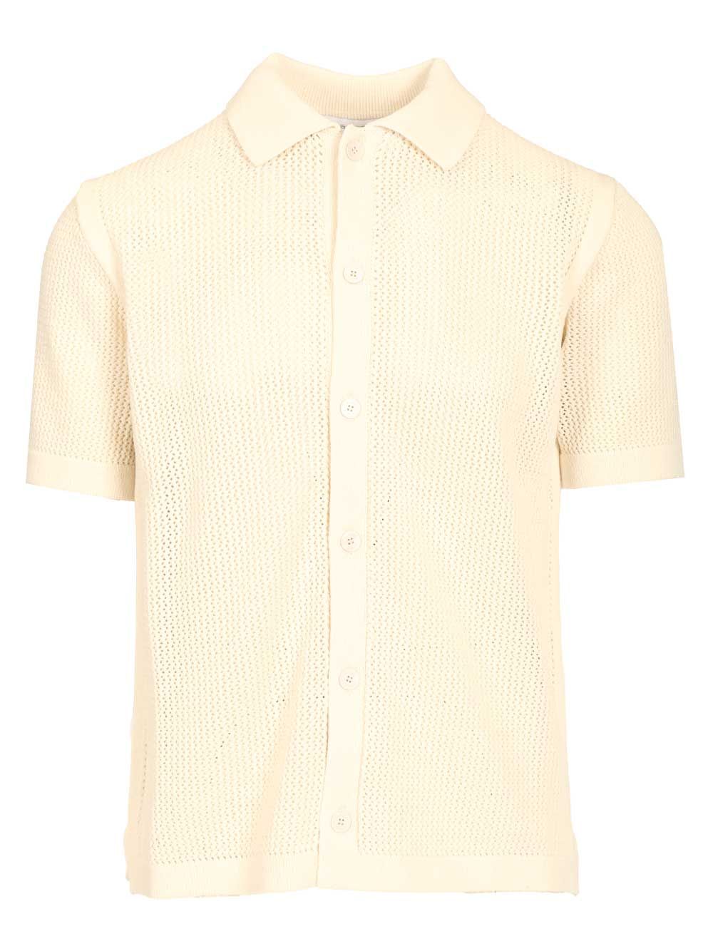 Maison KitsunÉ Short-Sleeved Cardigan Knitwear - Bianco | c7f7dc41f6438185954184b4ac23881a3085b5aa