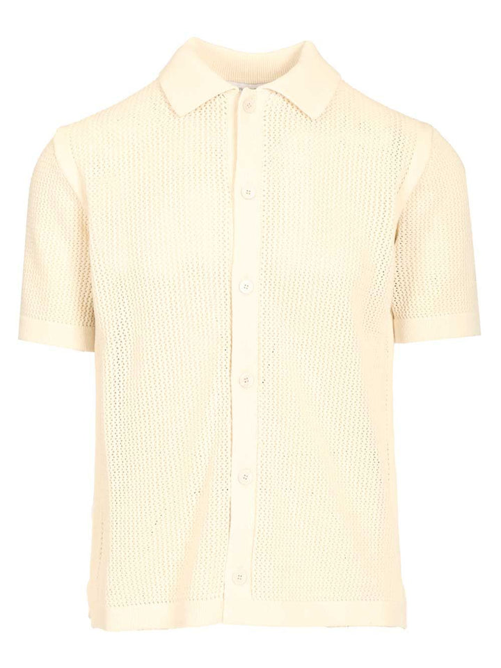 Maison KitsunÉ Short-Sleeved Cardigan Knitwear - Bianco | c7f7dc41f6438185954184b4ac23881a3085b5aa